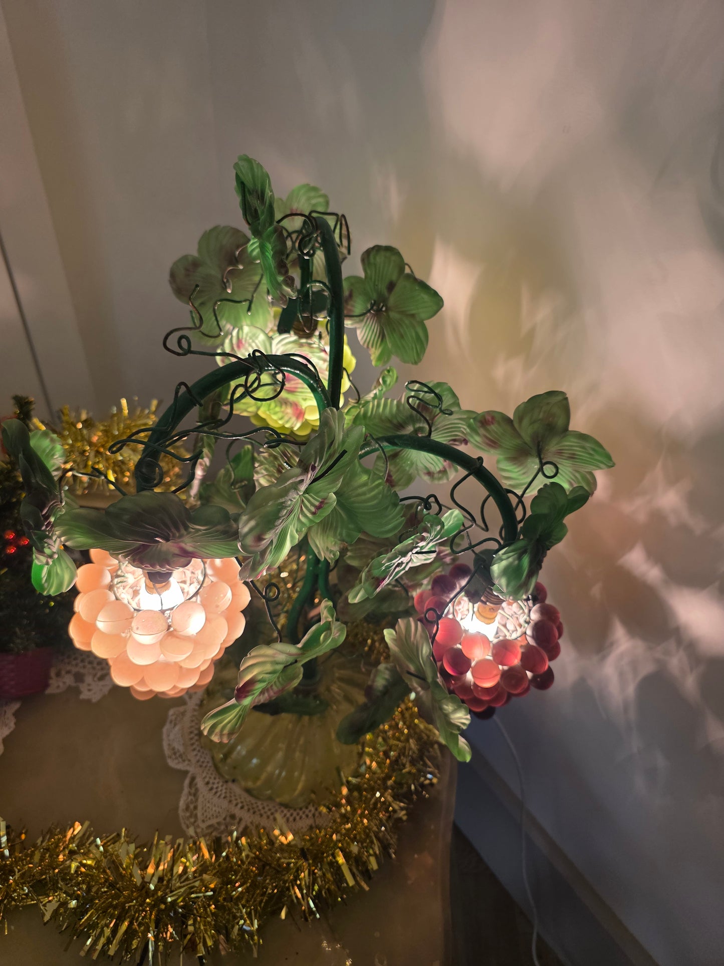 Murano Style Glass Grape Lamp – Attributed to Cesare Toso