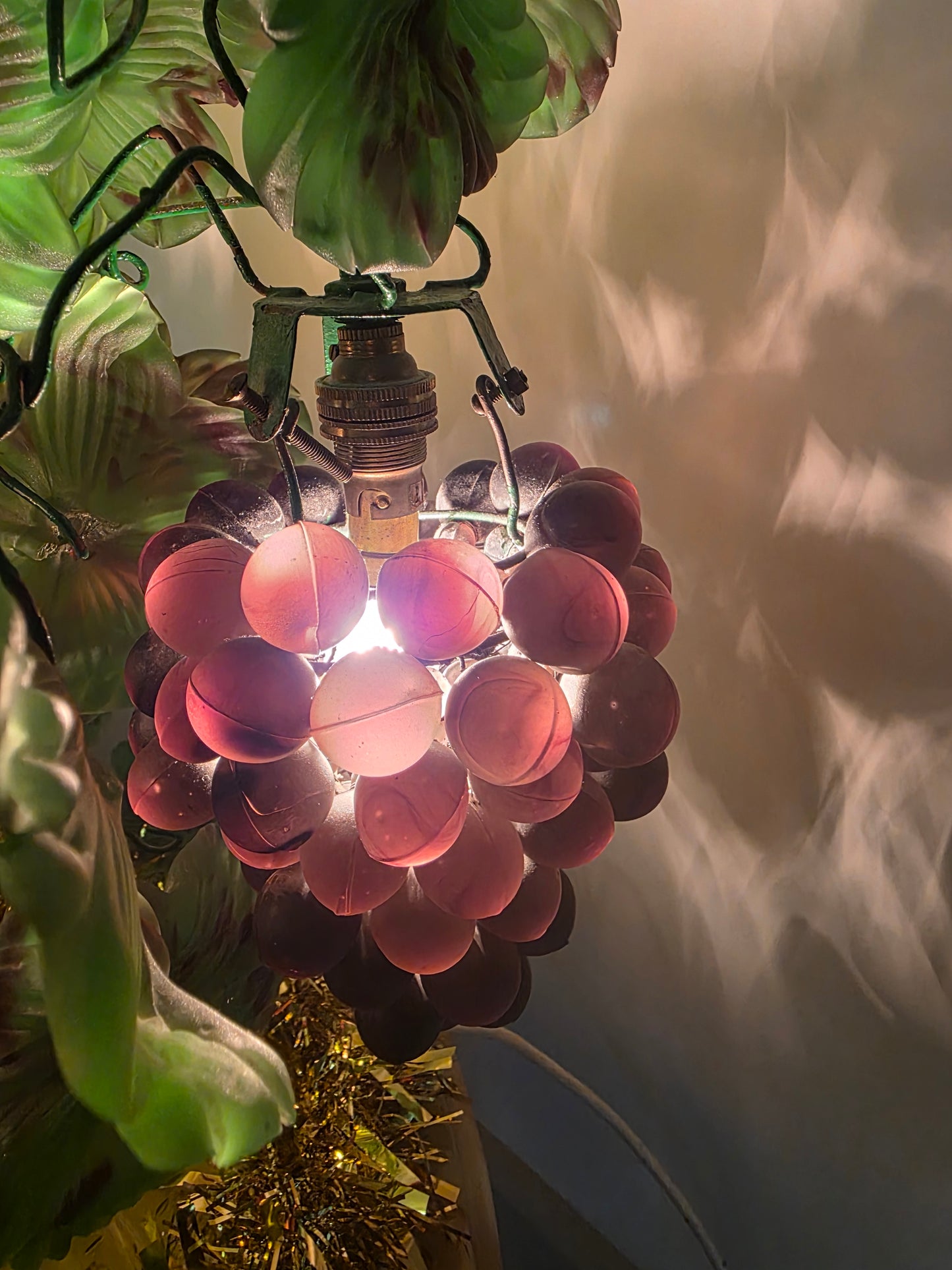 Murano Style Glass Grape Lamp – Attributed to Cesare Toso