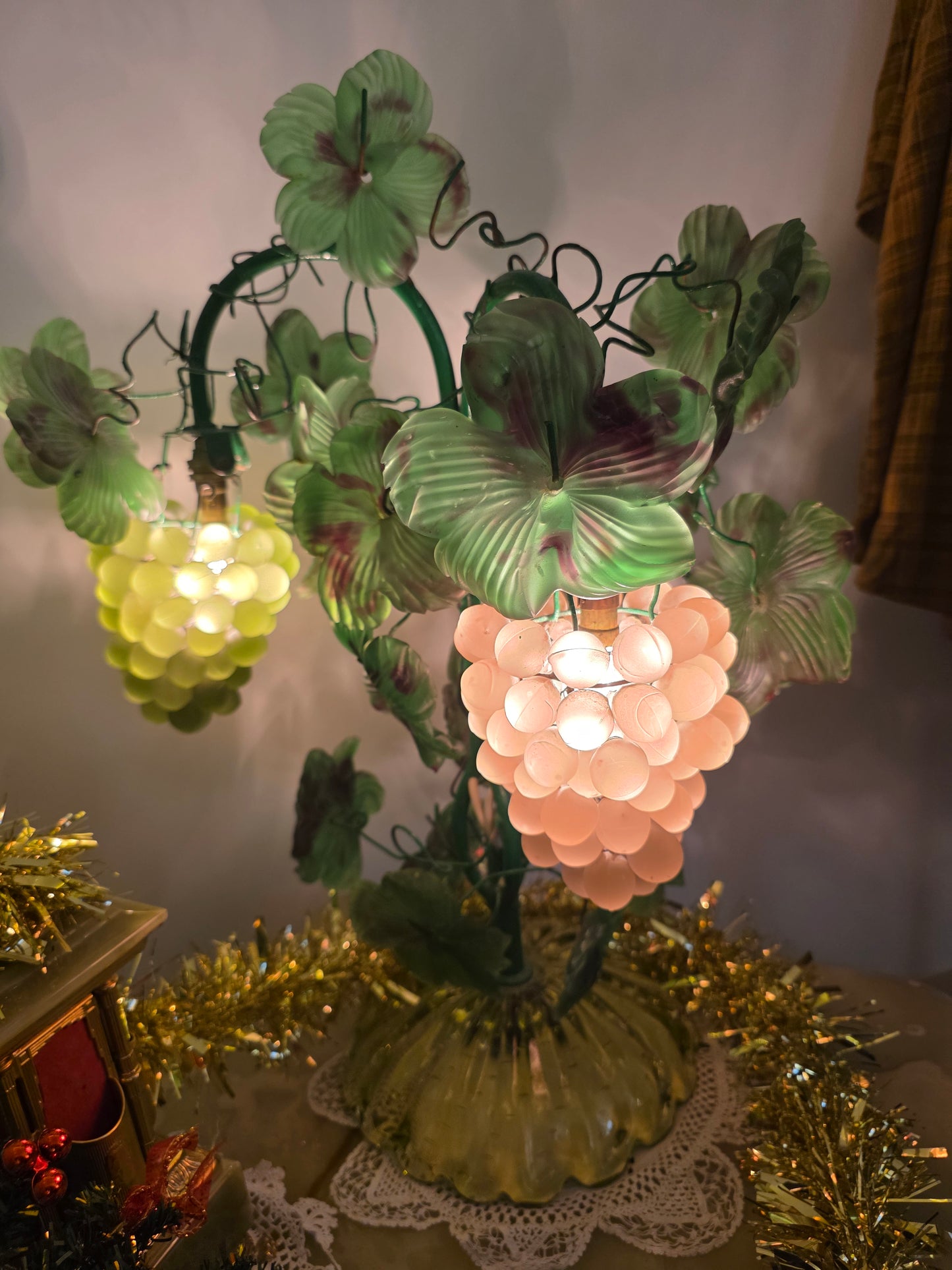 Murano Style Glass Grape Lamp – Attributed to Cesare Toso