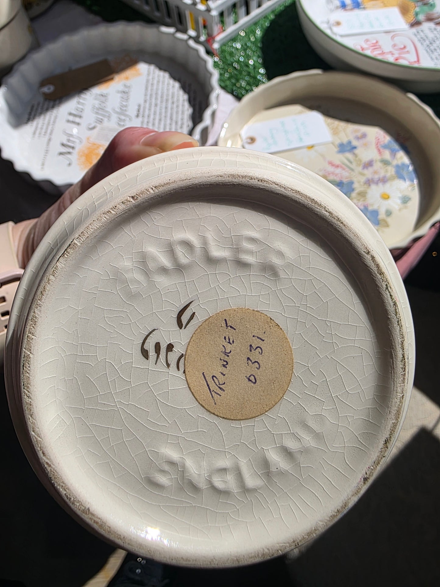 Sadler England Vintage Trinket Box — Oriental Rose Design