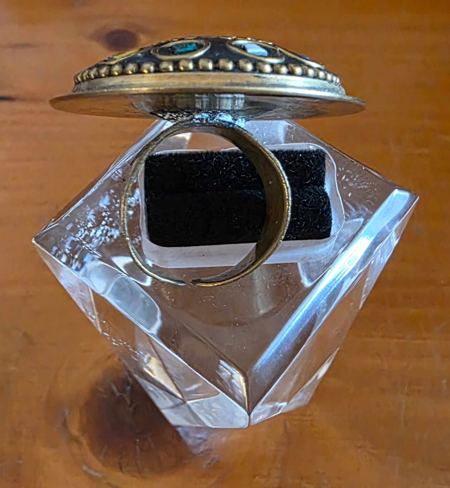 “Tribal Mosaic Disc Ring”